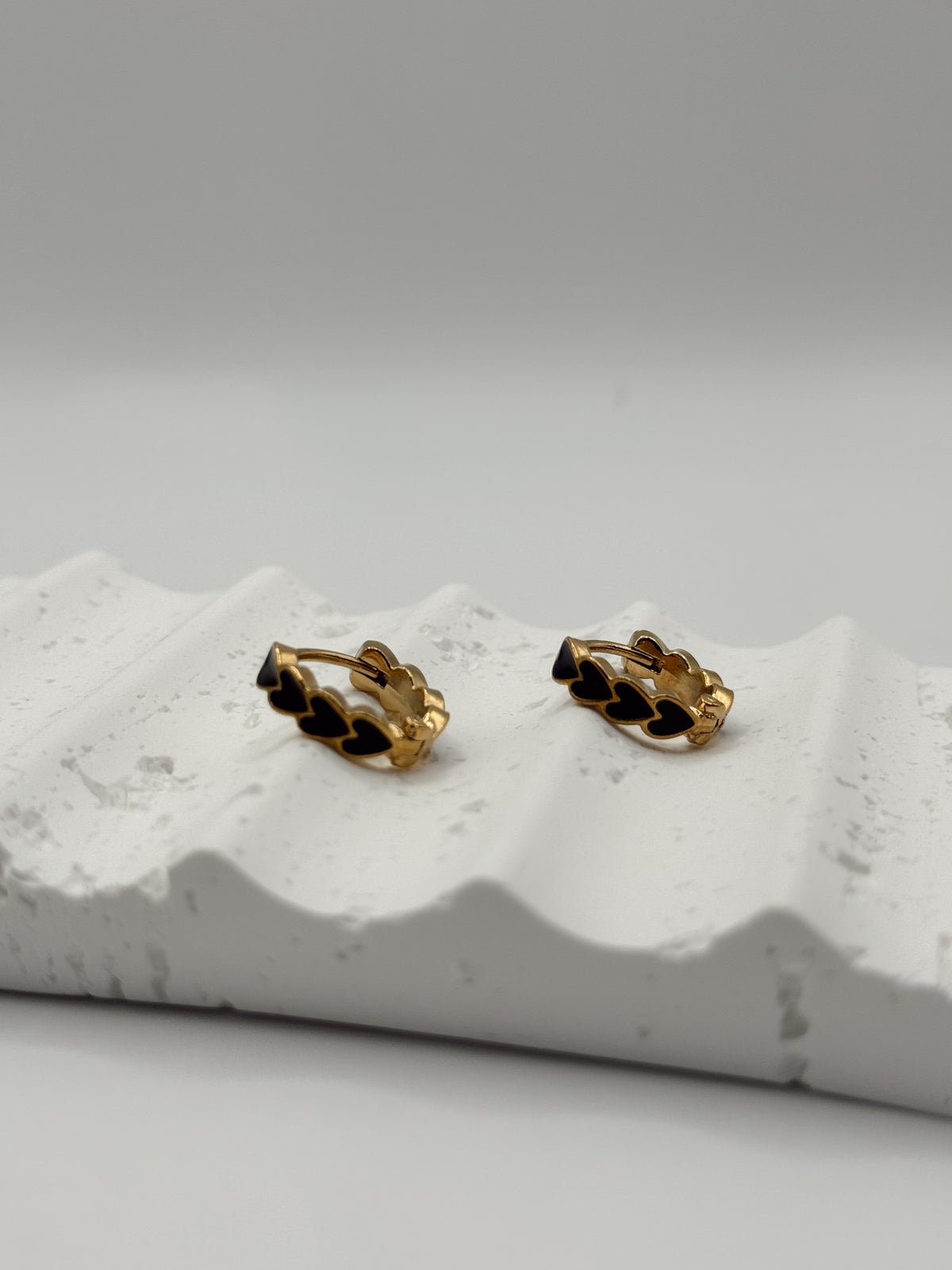 Black Heart Earrings