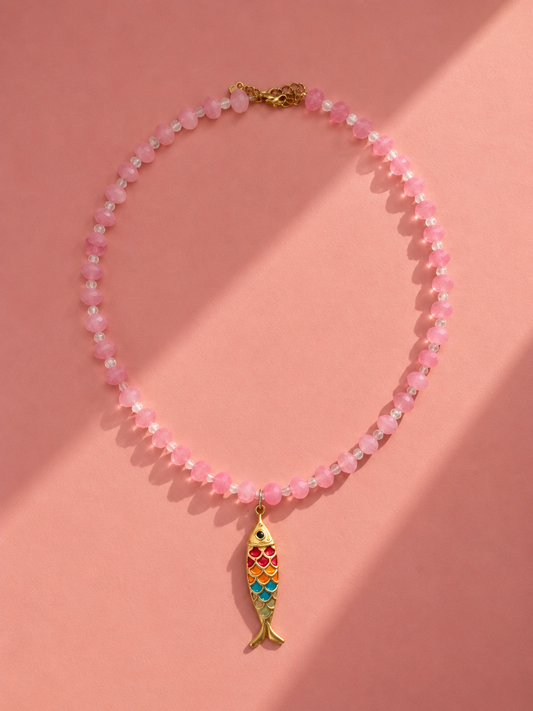 Pink Fish Necklace