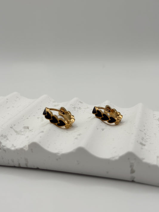 Black Heart Earrings